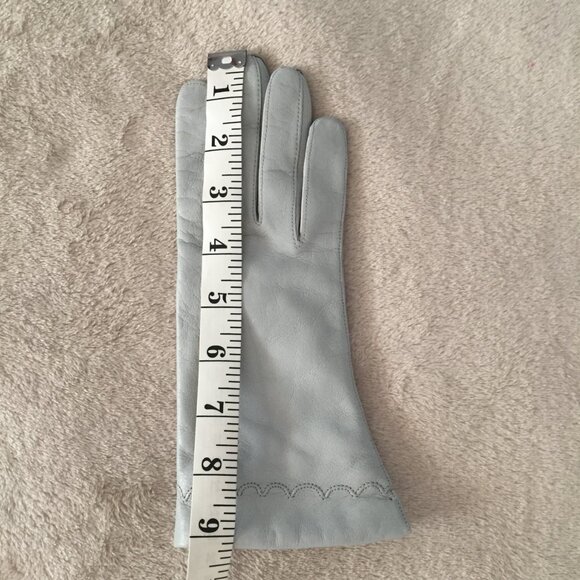AUCLAIR grey leather gloves sz 6.5 - Picture 5 of 8